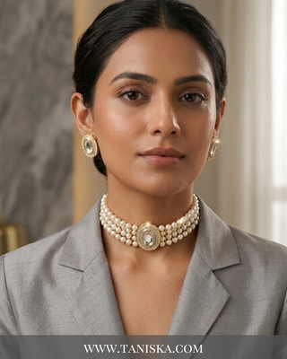 Timeless Pearl & Oval Stone Jewelry Set