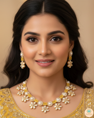 The Citrine Sun-Bloom Necklace Set