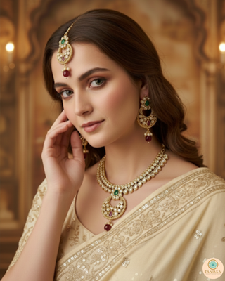 The Royal Navratna Heritage Necklace Set