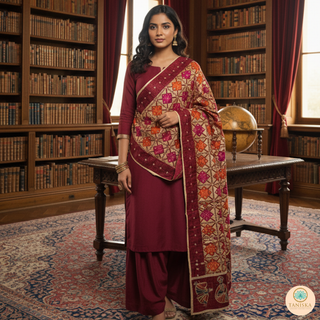 The Bridal Shagun Phulkari Dupatta