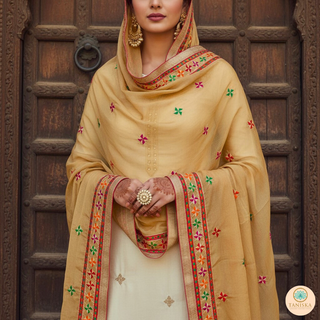 The Golden Sparkle Phulkari Dupatta