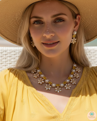 The Citrine Sun-Bloom Necklace Set