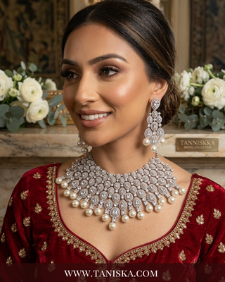 The Victoria Silver & Pearl Choker Set