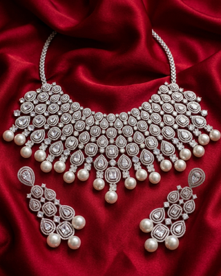 The Victoria Silver & Pearl Choker Set