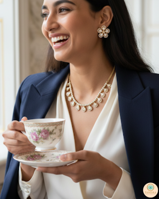 The Aurelia Floral Kundan Necklace Set