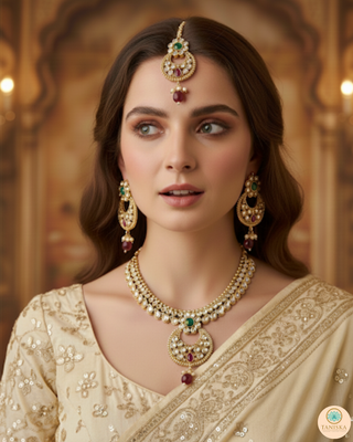 The Royal Navratna Heritage Necklace Set