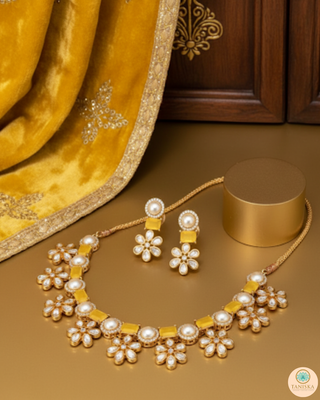 The Citrine Sun-Bloom Necklace Set