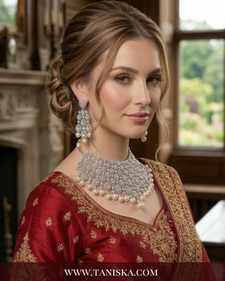 The Victoria Silver & Pearl Choker Set