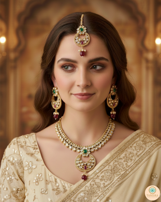 The Royal Navratna Heritage Necklace Set