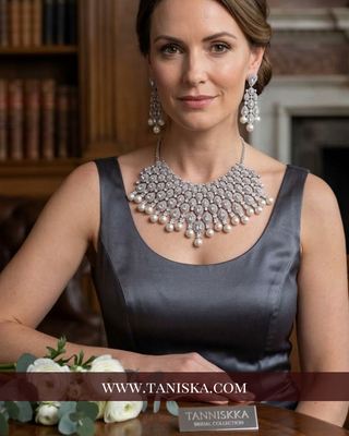 The Victoria Silver & Pearl Choker Set