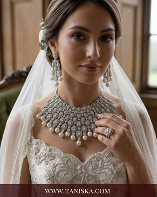 The Victoria Silver & Pearl Choker Set