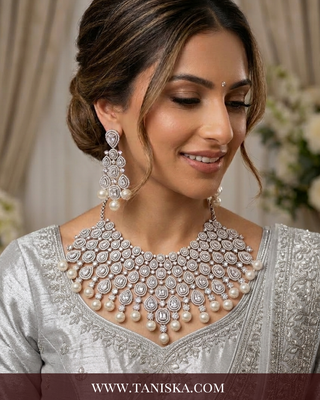The Victoria Silver & Pearl Choker Set