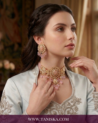 The Regal Azure Kundan Choker Set