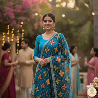 The Royal Star Bloom Phulkari Dupatta