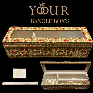 Premium Embroidered Bangle / Choora & Kalire Storage Box – Traditional Bridal Keepsake Organizer
