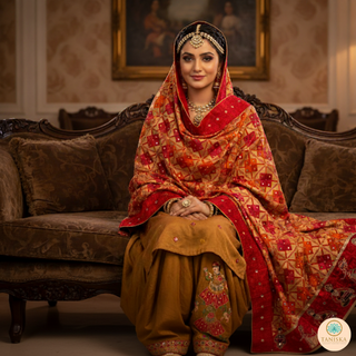 The Bridal Shagun Phulkari Dupatta