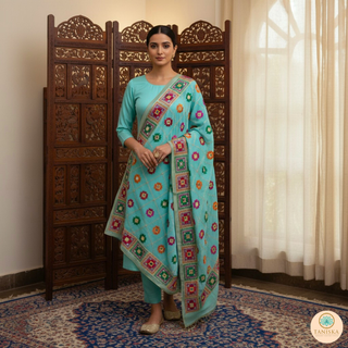 The Moroccan Oasis Phulkari Dupatta