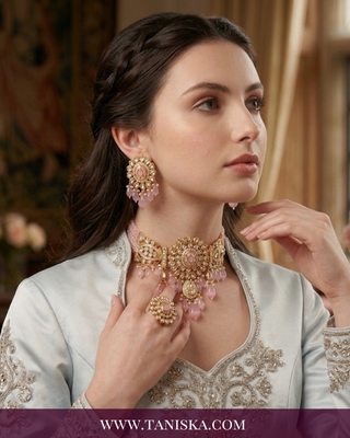 The Regal Azure Kundan Choker Set