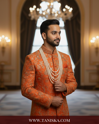 The Rajasa Pure | Multi-Tiered Minimalist Groom’s Mala | Pearl White 5 Layered Mens / Groom Mala