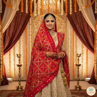 The Bridal Shagun Phulkari Dupatta
