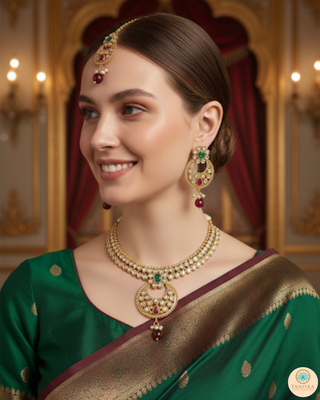 The Royal Navratna Heritage Necklace Set