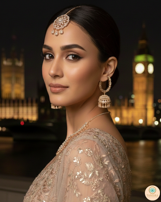 American Diamond Style Necklace Set - Rose Gold