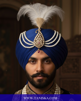 Imperial Kundan & Pearl Crest Kalgi