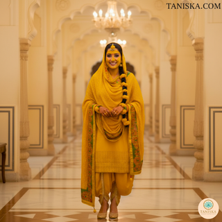 The Sunehri Dholi Bridal Phulkari Dupatta