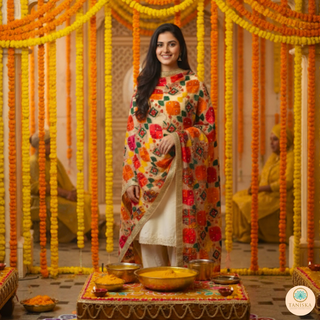 The Sahiba Hathi Phulkari Dupatta