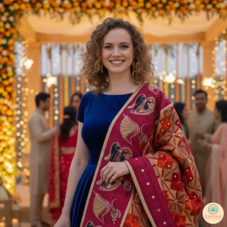 The Bridal Shagun Phulkari Dupatta