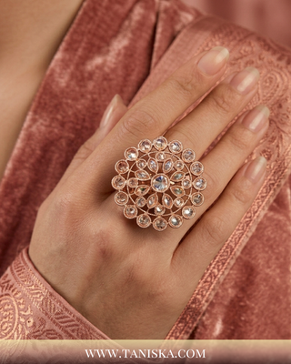 The Rose Gold Chandrika Mandala Ring
