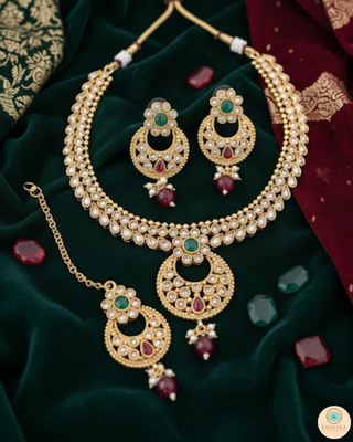 The Royal Navratna Heritage Necklace Set
