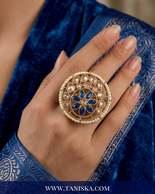 The Sapphire Blossom Mandala Ring