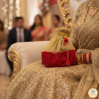 1 Multi-Purpose DORI RUMAL (Gift Bag, Thaal Cover, Potli Bag - Perfect for: Indian Wedding, Shagan Ceremony, Chunni Charhana, Bridal Shower, Baby Shower, Maiyan, Weddings, Favors, Shaadi, Walima)