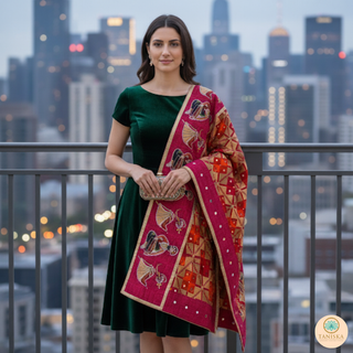 The Bridal Shagun Phulkari Dupatta