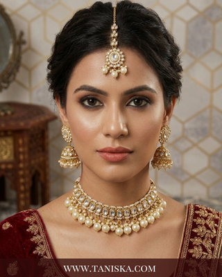 The Chandni Pearl Kundan Choker Set