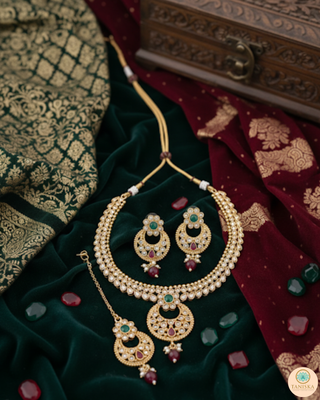The Royal Navratna Heritage Necklace Set