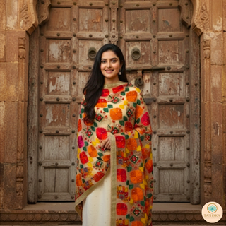 The Sahiba Hathi Phulkari Dupatta