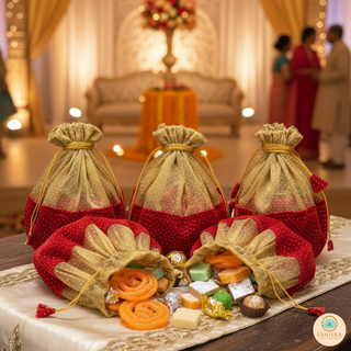 1 Multi-Purpose DORI RUMAL (Gift Bag, Thaal Cover, Potli Bag - Perfect for: Indian Wedding, Shagan Ceremony, Chunni Charhana, Bridal Shower, Baby Shower, Maiyan, Weddings, Favors, Shaadi, Walima)