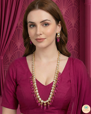 The Sovereign Ishani Ruby-Tone Heritage Haar (Hot Pink)