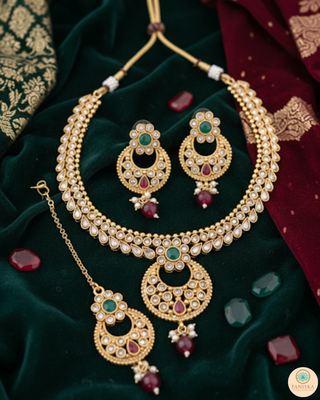 The Royal Navratna Heritage Necklace Set