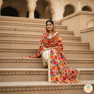 The Sahiba Hathi Phulkari Dupatta