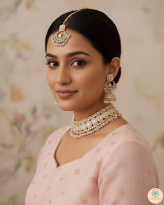 Aavya Baby Pink Necklace Set
