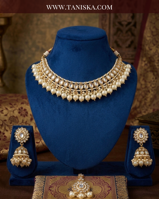 The Chandni Pearl Kundan Choker Set