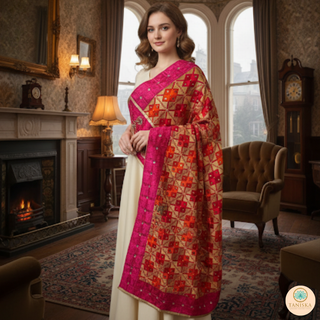 The Bridal Shagun Phulkari Dupatta