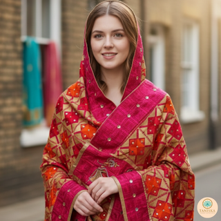 The Bridal Shagun Phulkari Dupatta