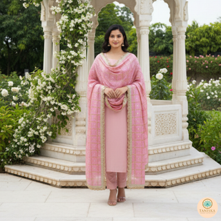 The Pink Guava Glam Phulkari Dupatta