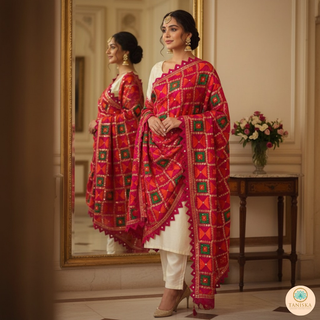 The Shahi Bagh Phulkari Dupatta