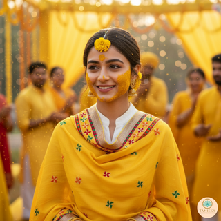 The Haldi Bloom Phulkari Dupatta