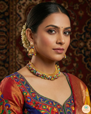 RANG-DE Pearl Necklace Set (Necklace, Earrings) - Multi